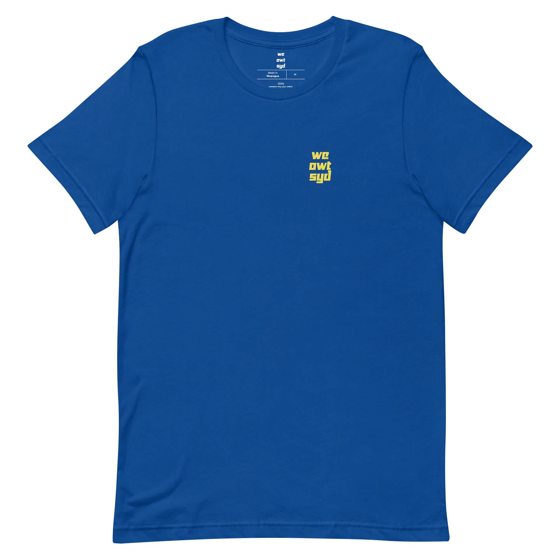 WeOwtsyd Premium T-Shirt - Chest Logo - Blue Yellow product image (5)