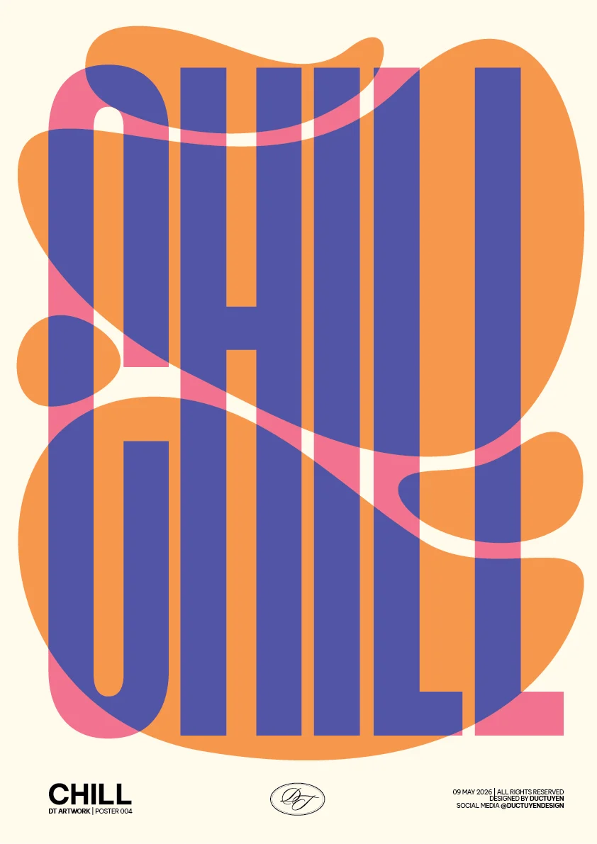"CHILL" Typography Print Poster (Unframe) product image (1)