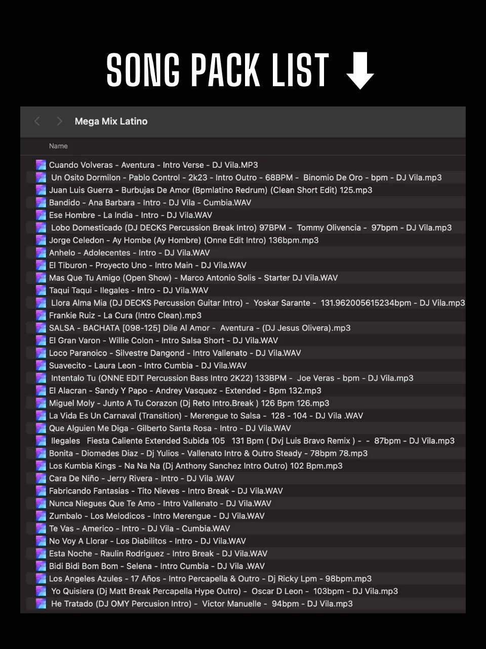 Mega Mix Latino – Song Pack product image (2)