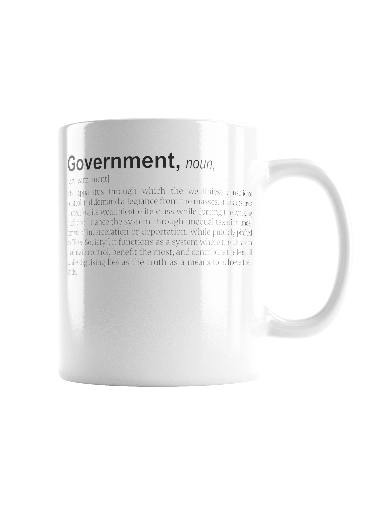 High Quality Mug With Satirical Definition of "Government" product image (7)