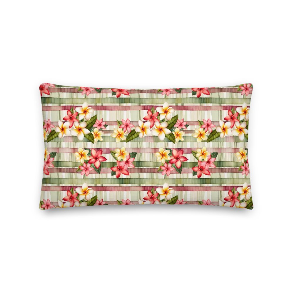 Tropical Striped Plumeria Cushion product image (1)