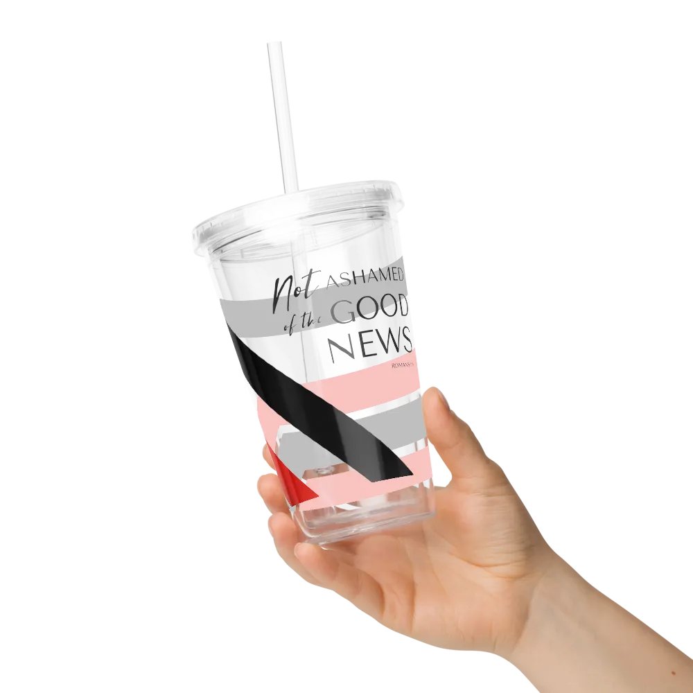 'Not Ashamed of the Good News' Bent Color Lines Tumbler product image (7)