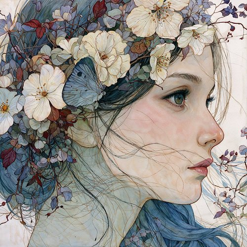She has stopped trying to keep her thoughts contained. Instead, she let them bloom. The flowers growing from her mind are not...