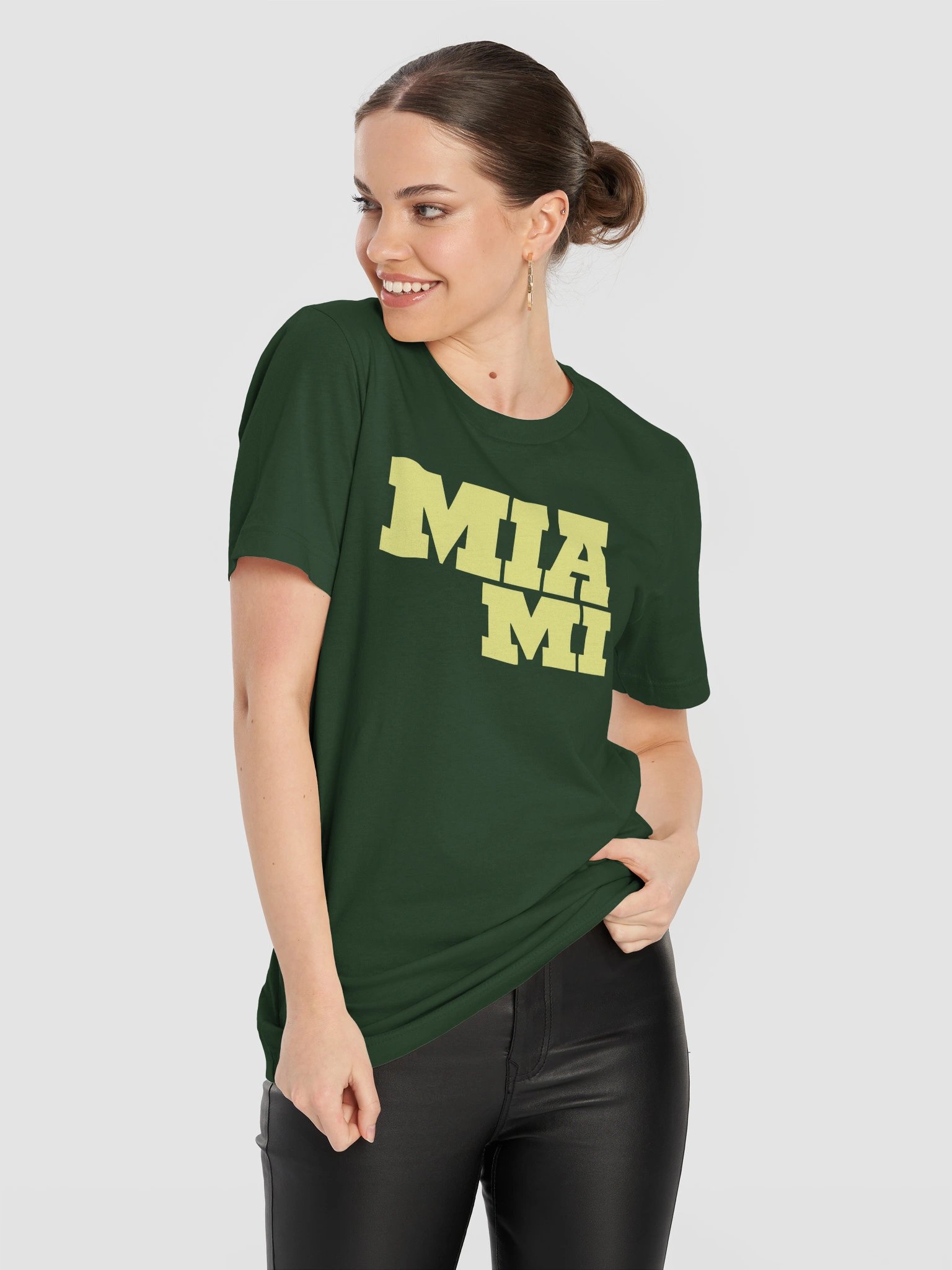 MIAMI Yellow Block Letter T-Shirt product image (11)