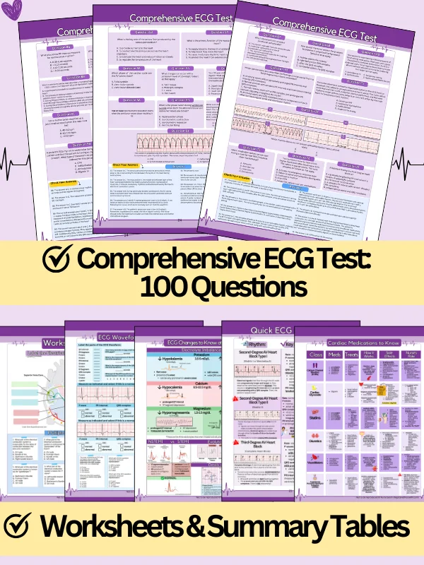 ECG/EKG Interpretation Study Guide & Workbook by Nurse Sarah® (Digital) product image (4)