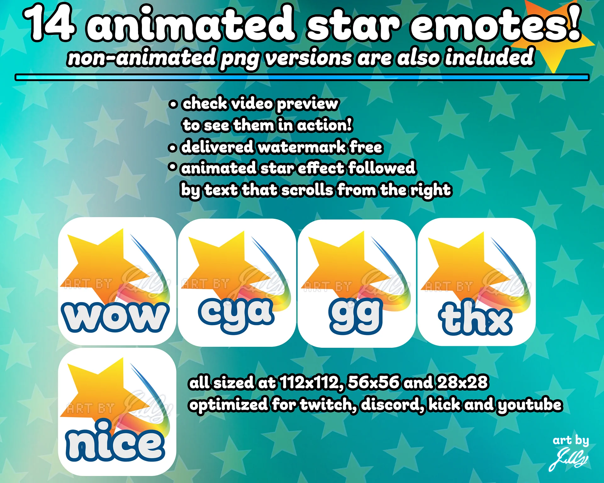 Animated Shooting Star Emotes product image (2)