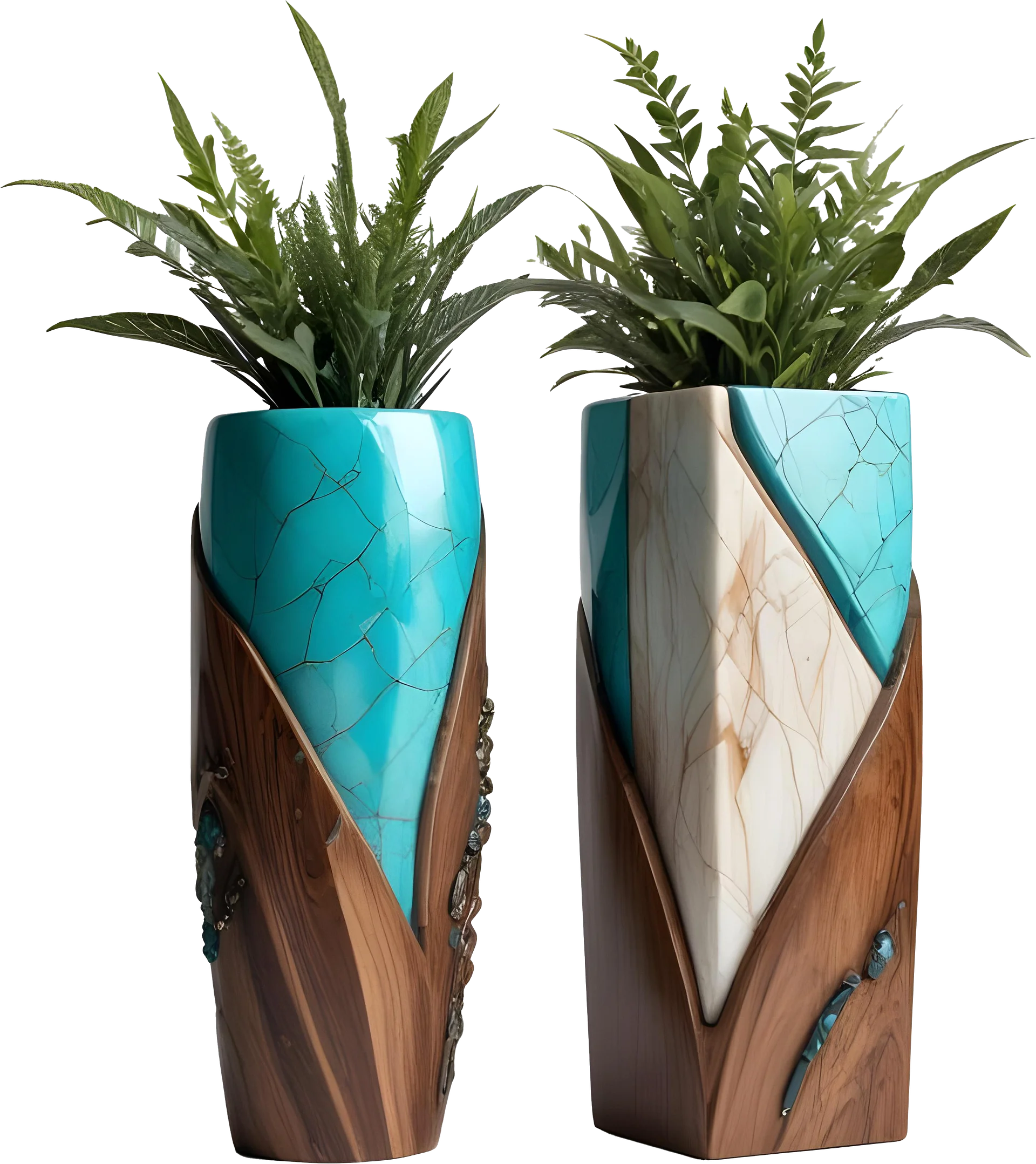 Collection song of the waves Art Deco Vase, PNG product image (1)