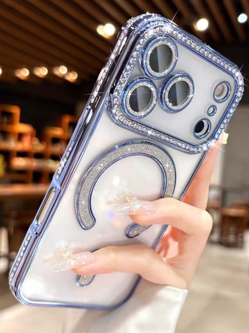 17 Pro Max Glitter Diamond Rhinestone Case – Luxury Bling Magnetic Case with MagSafe product image (5)
