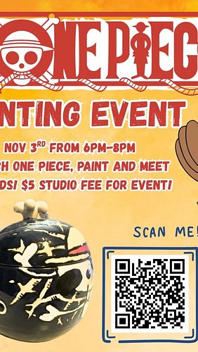 I’m hosting another One Piece watch party in early November at Color Me Mine Plano!!! :DD Nov 3, 6-8 PM!! Spots are limited s...