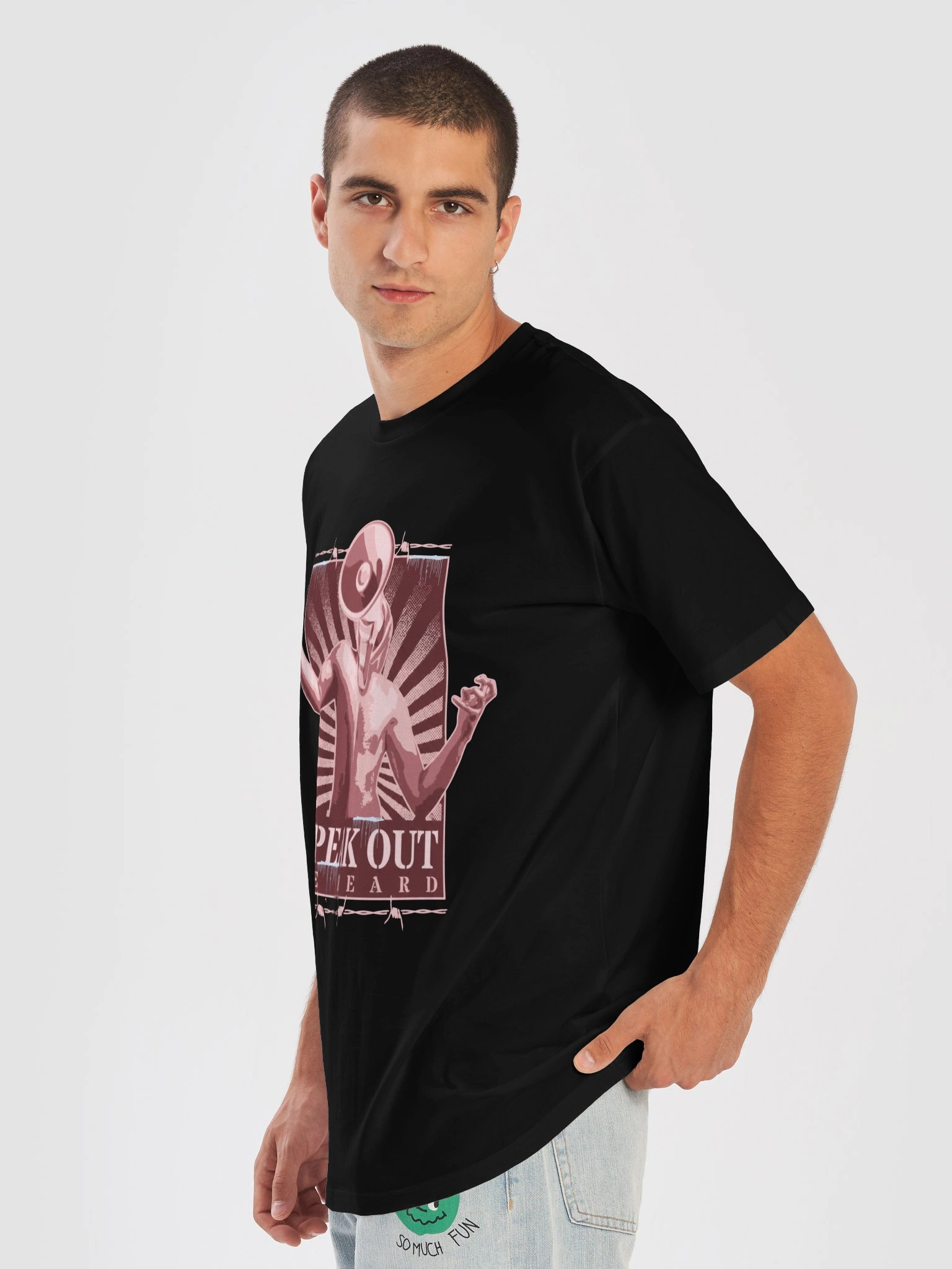 Speak Out Be Heard T-Shirt - Pink Activist Protest Shirt | Megaphone Head Streetwear Tee product image (61)
