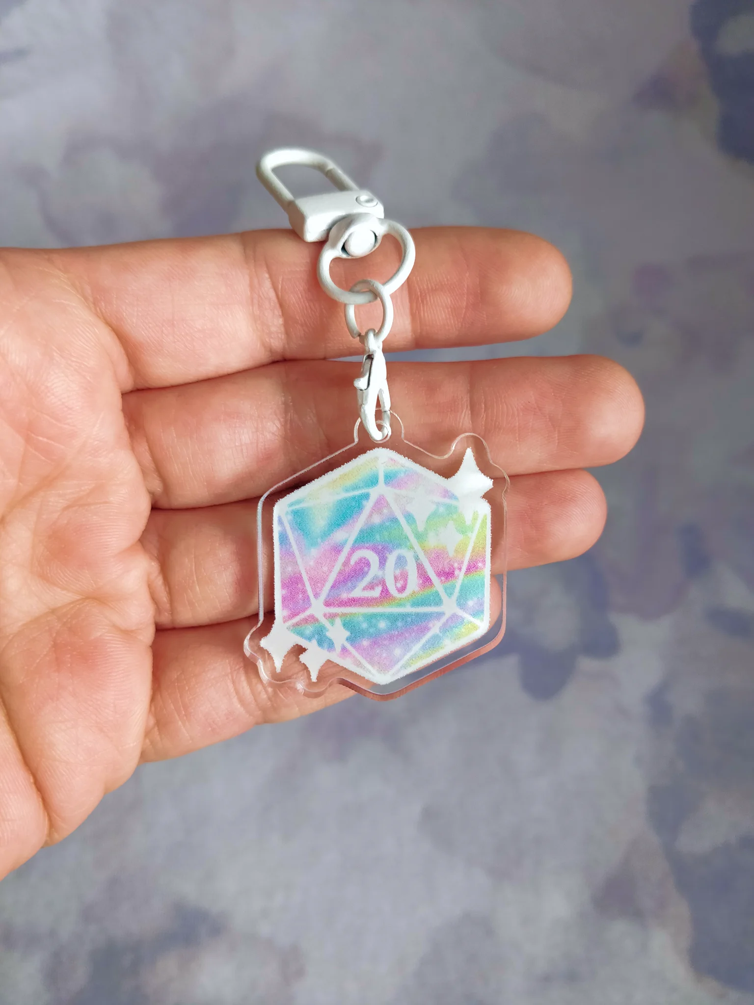 D20 Keychain - Pride Pastel product image (1)