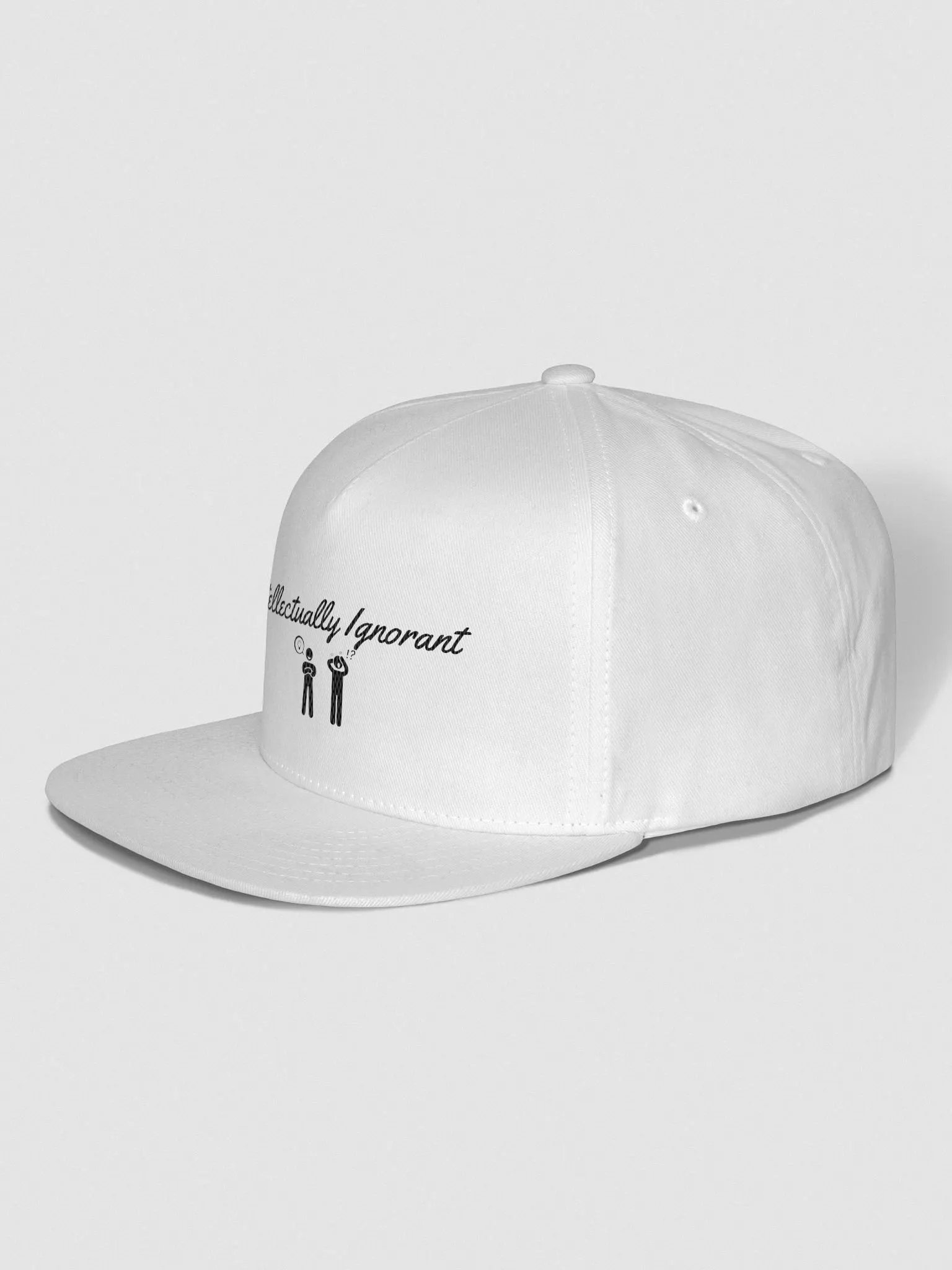 Intellectually Ignorant Black logo Snapback hat product image (2)