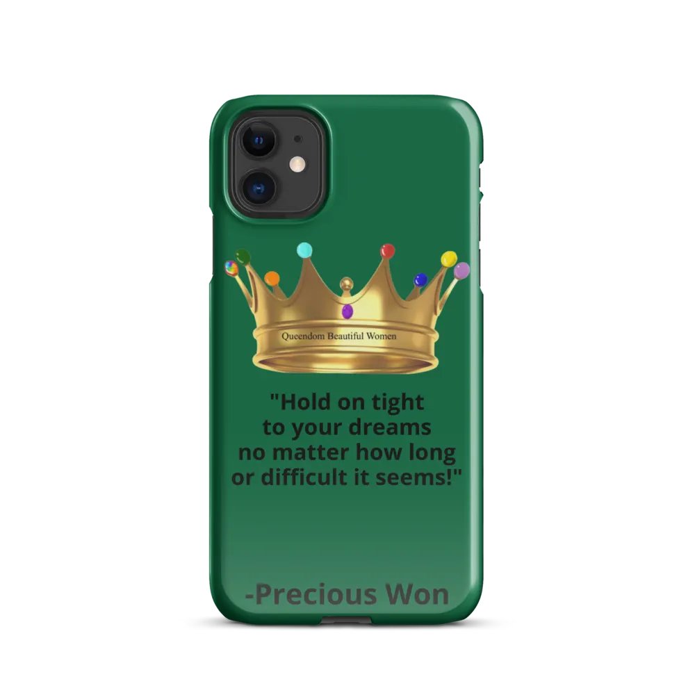 Queendom Beautiful Women iPhone® Snap Case (Green/Emerald) product image (2)
