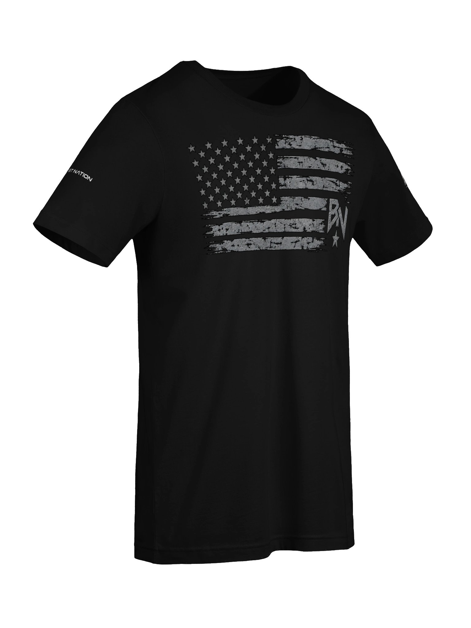 Beast Nation | Distressed American Flag Tee Stone product image (7)
