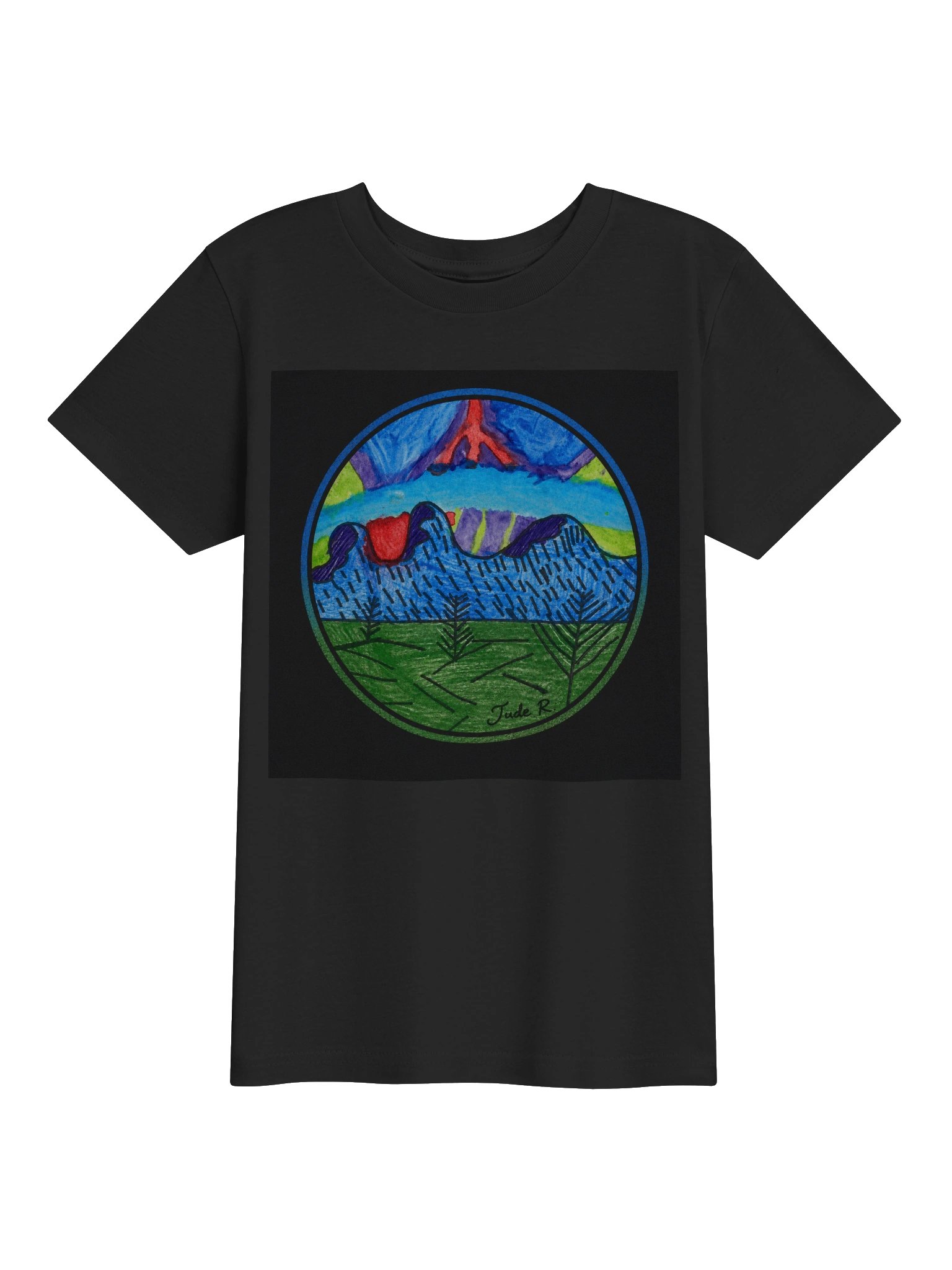Jude R.'s Mountain Adventure Kids T-Shirt product image (6)