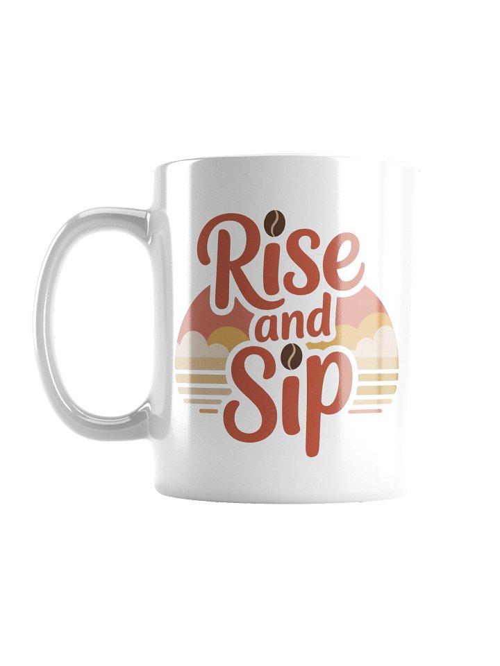 Rise and Sip Morning Coffee Mug – Uplifting Design for Coffee Lovers product image (2)