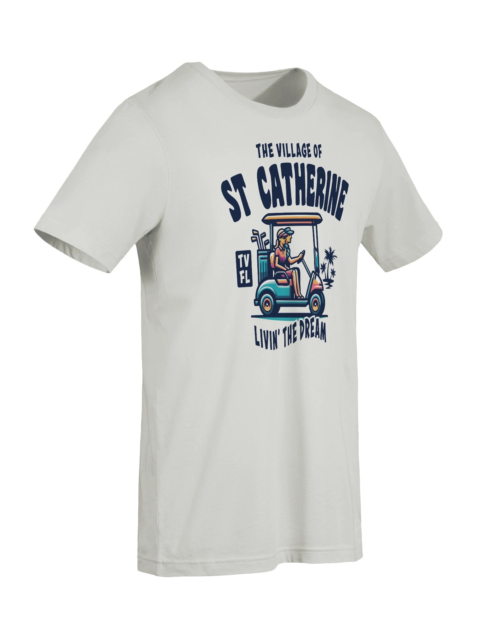 The Village of St Catherine TV FL Golf Cart Design T-Shirt product image (77)