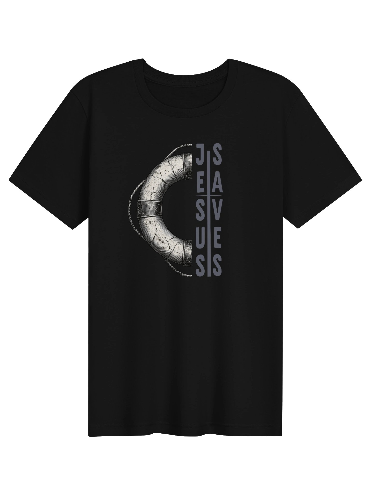Jesus Saves – Lifesaver Cross Tee product image (9)
