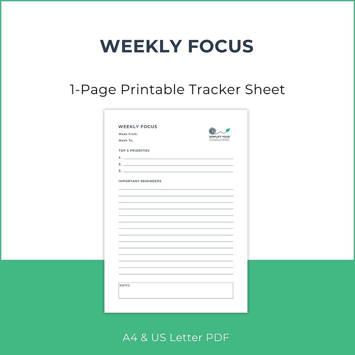 Weekly Focus Tracker product image (1)