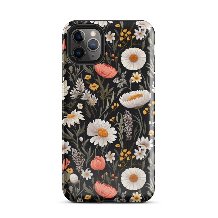 Blossom Elegance: Noir Garden Tough Magnetic MagSafe® iPhone® 11,12, 13, 14, 15, 16, 17, Pro, Pro Max, Plus Cases. product image (2)