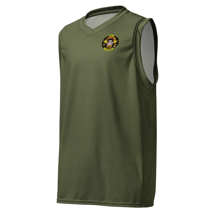 U.S. Cavalry Riders Skull Basketball Jersey OD Green product image (1)