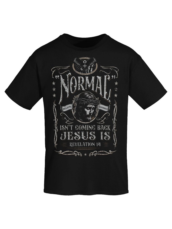 Normal Isn't Coming Back, Jesus Is Men's Tee - Front & Back product image (1)