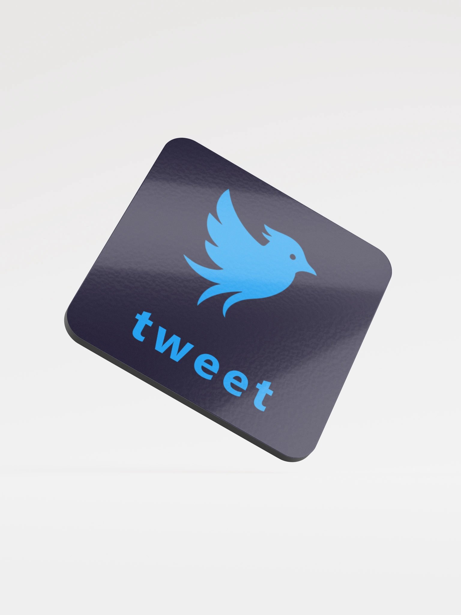 Tweet Logo - Navy Coaster product image (1)