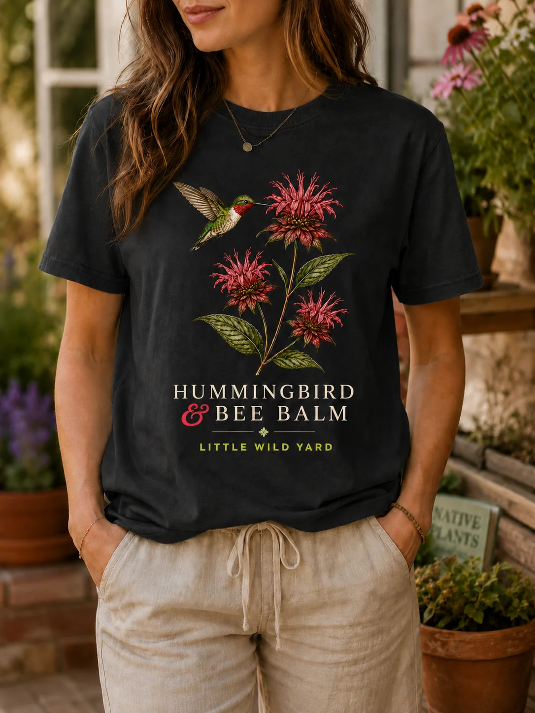 Hummingbird & Bee Balm T-shirt product image (2)