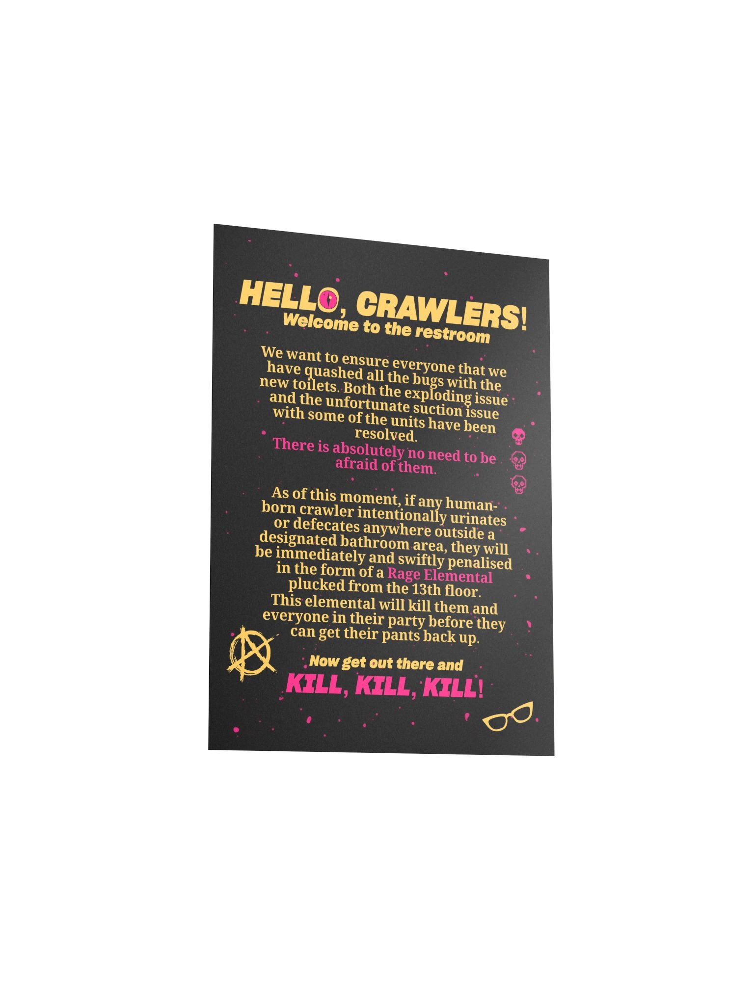 Crawler Bathroom Announcement Print product image (9)