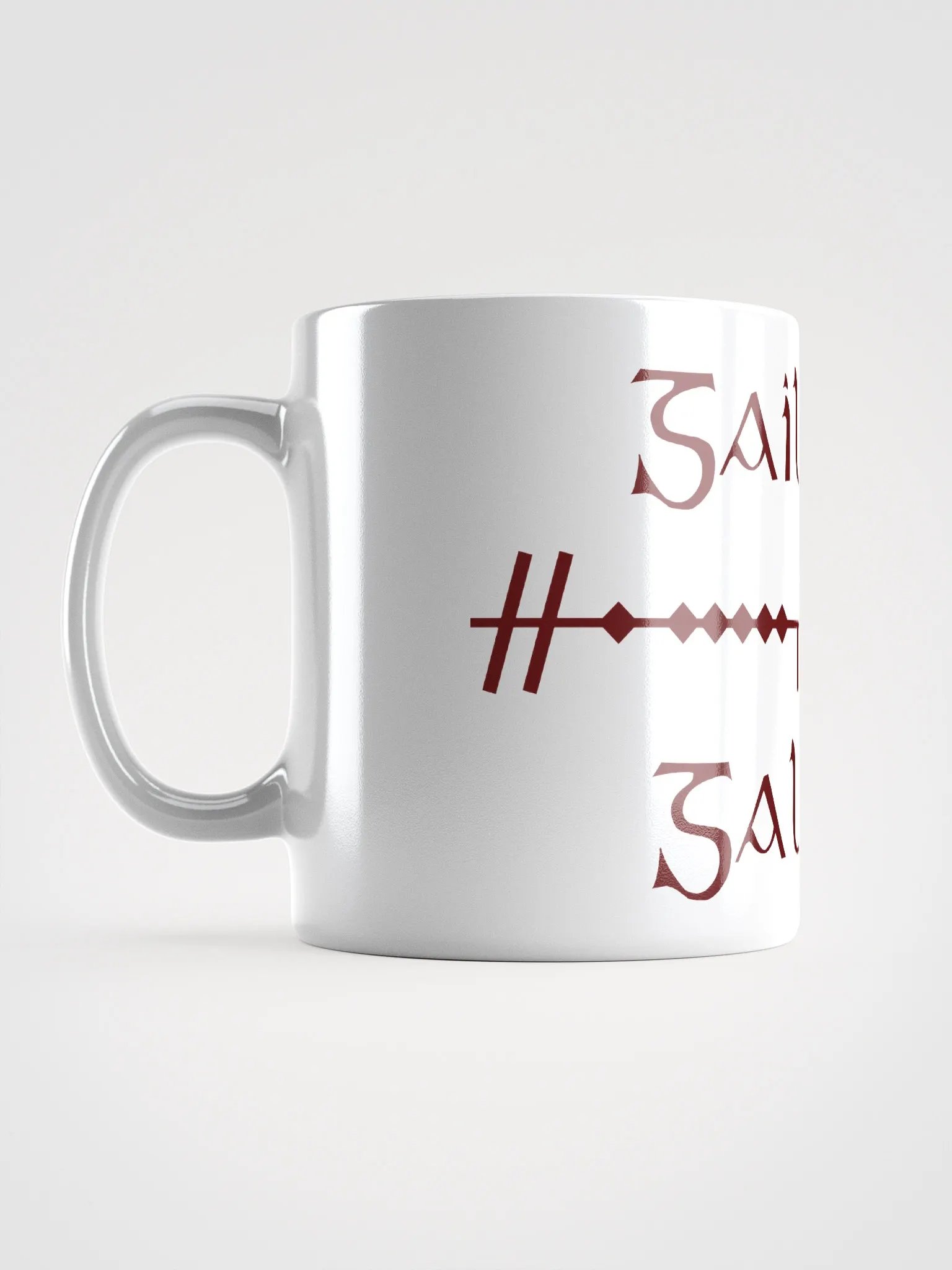Galway/Gaillimh Scholastic style Ogham White Glossy Mug product image (6)