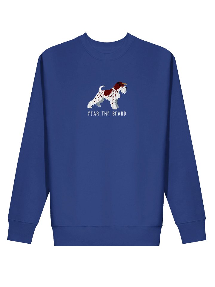Fear the Beard Sweatshirt (Embroidered) of a Miniature Schnauzer(Parti Liver & White) product image (2)