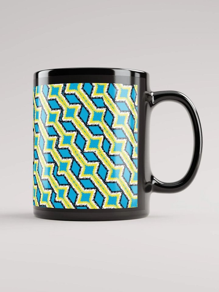 8T Sips Mosaic Black Glossy Mug product image (1)
