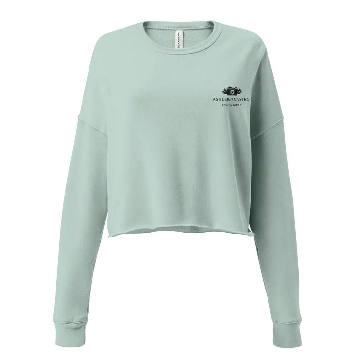 Botanical Camera Logo Crop Top Sweatshirt (Black Logo) product image (2)