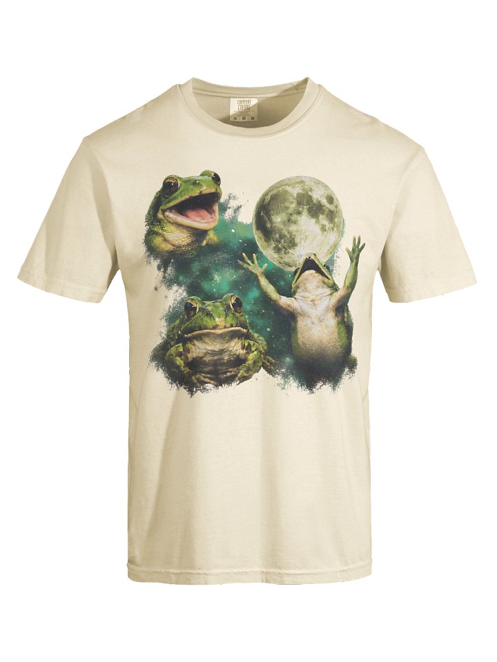 Frog Moon Graphic Tee, Comfort Colors Howling Moon Animal T-Shirt, Vintage Amphibian Nature Shirt, Unisex product image (62)