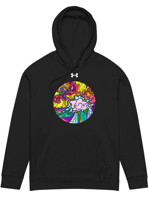 Vibrant Energy Abstract Hoodie - Wave at Sunset product image (10)