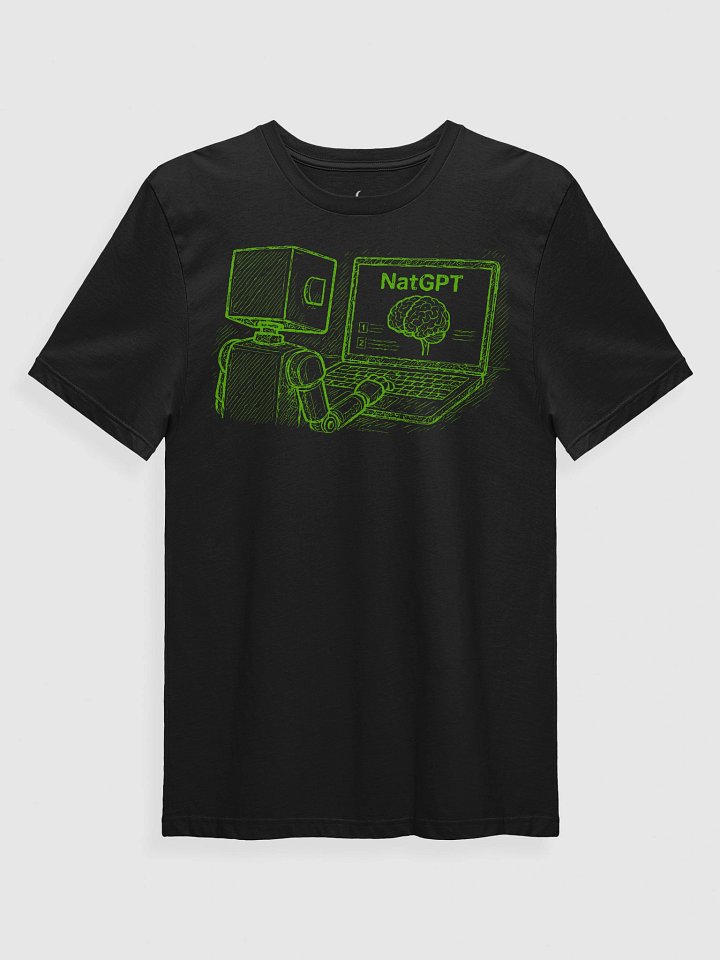 NatGPT: Check important info shirt - Black Tee product image (1)