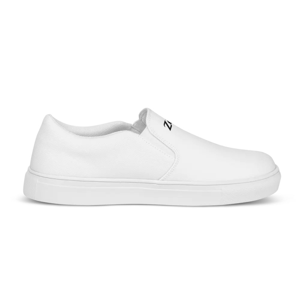 TDS Music Women's Zenith Slip-On Canvas Shoes - White, Comfortable, Handmade product image (10)