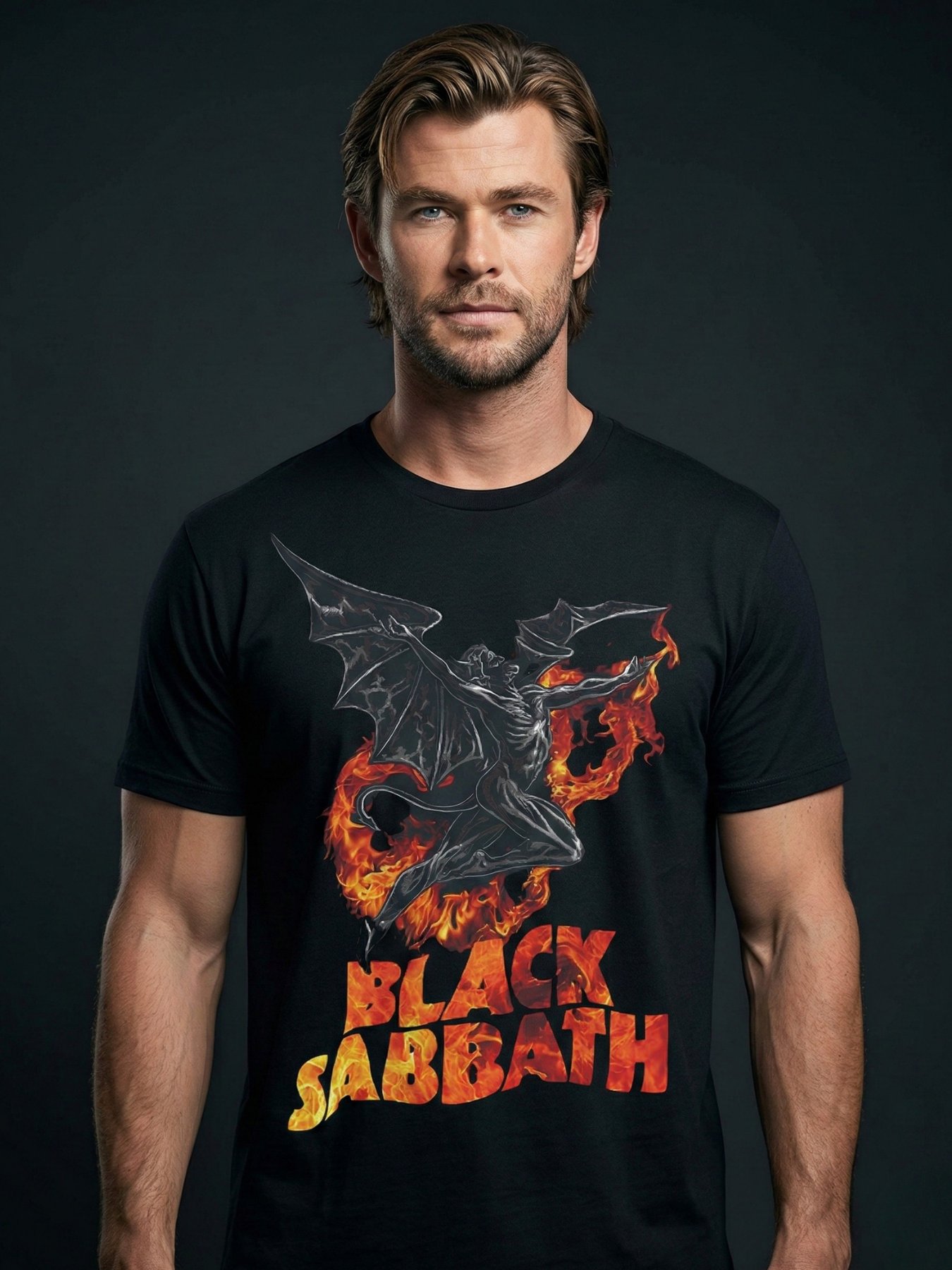 Black Sabbath Fire Demon T-Shirt | Paranoid Era Dark Art Graphic Tee | Ozzy Osbourne Tony Iommi Heavy Metal Collector Band Shirt product image (1)
