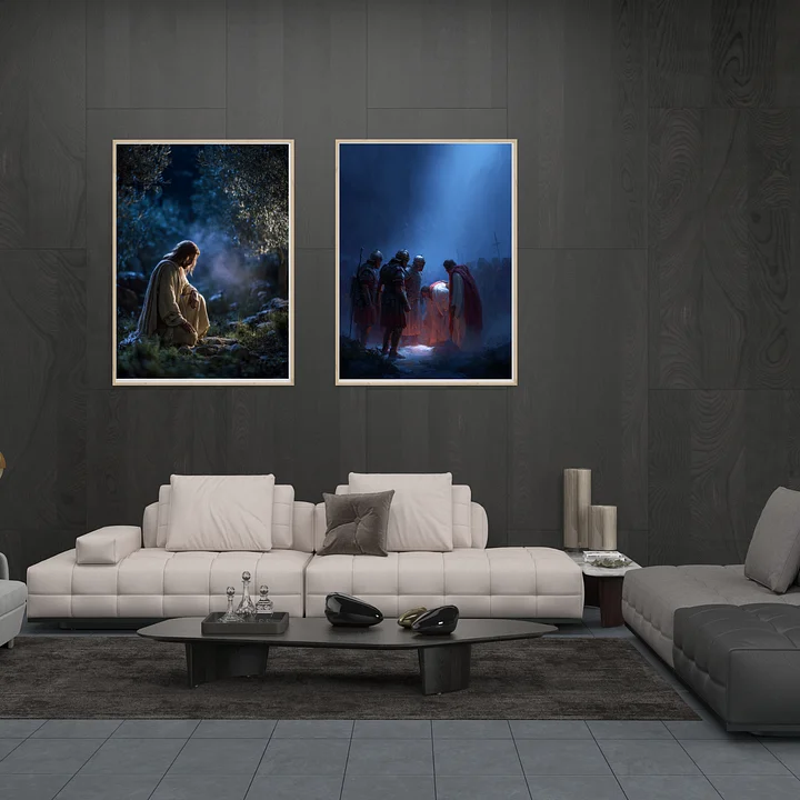 Jesus Crucifixion Wall Art Set | 5-Piece Christian Decor Printable product image (2)