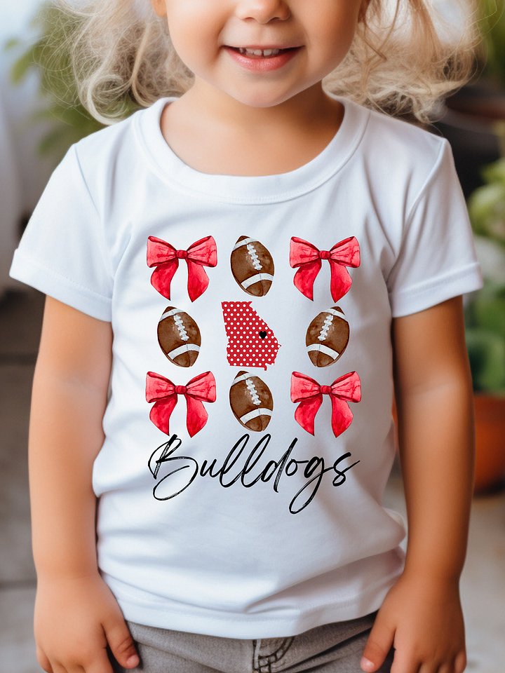 Toddler Girls Bulldogs Football T-Shirt (Homemade) product image (1)
