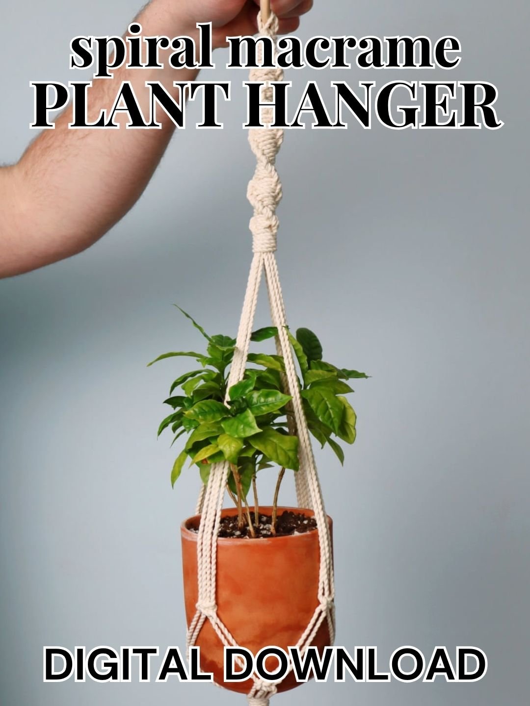 Spiral Macrame Plant Hanger (Digital PDF Pattern) product image (1)