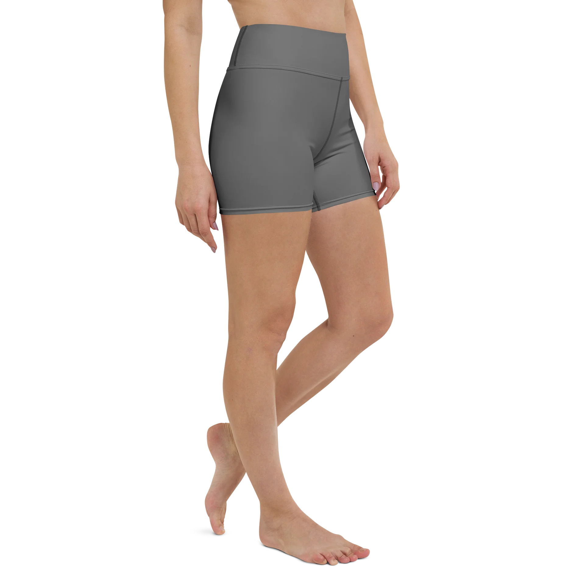 His House Womens Yoga Shorts - Grey product image (3)