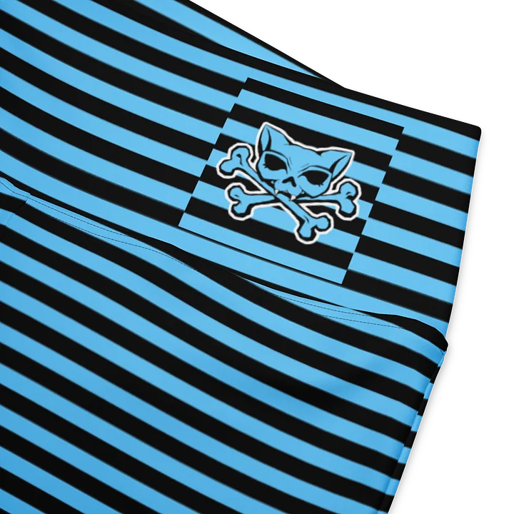 Blue and Blaque Stripped Kat Skull Flares product image (2)