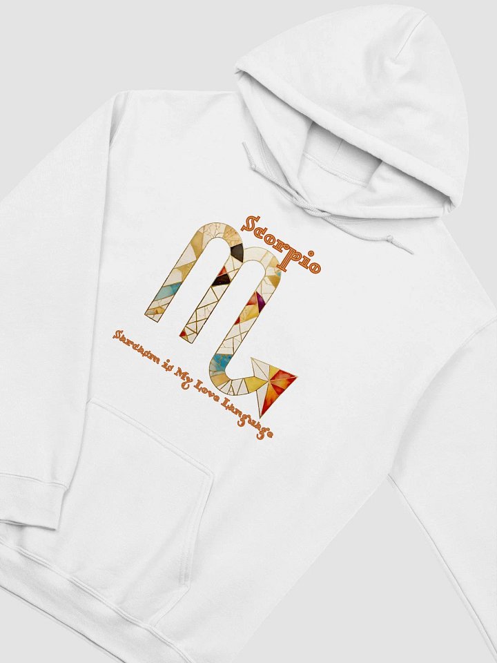 Scorpio & Sarcasm White Hoodie product image (2)
