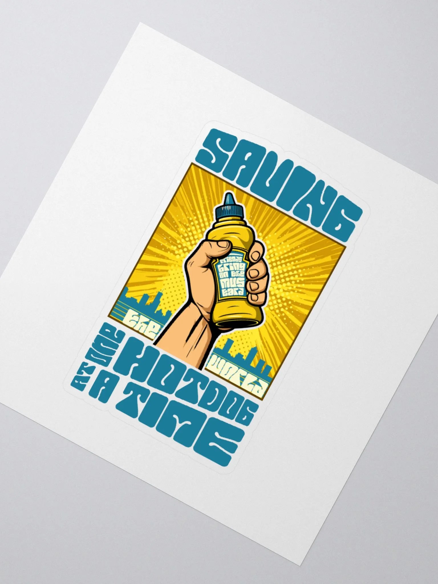 Saving the World One Hotdog at a Time Sticker product image (2)