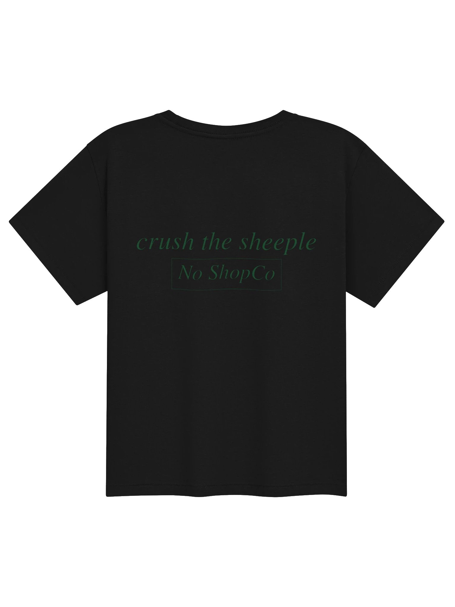 No ShopCo Cotton Heritage Women’s High-Waisted Deep Green Crush the Sheeple Tee product image (8)