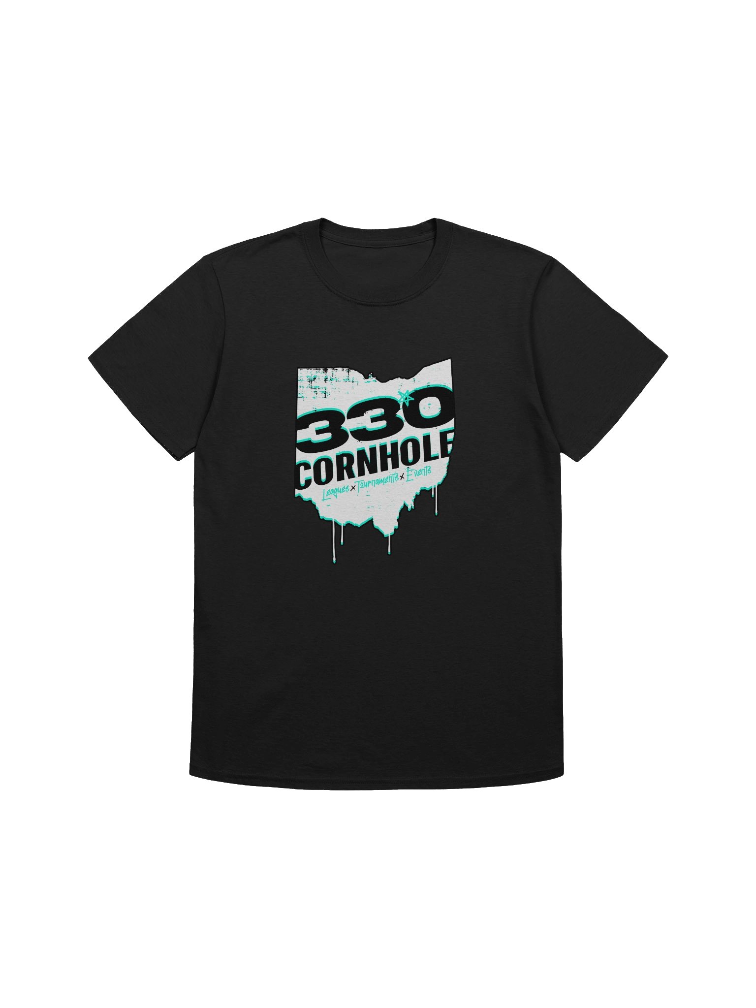 Gildan Softstyle 330 Cornhole Grunge State Outline T-Shirt - Front Logo product image (3)