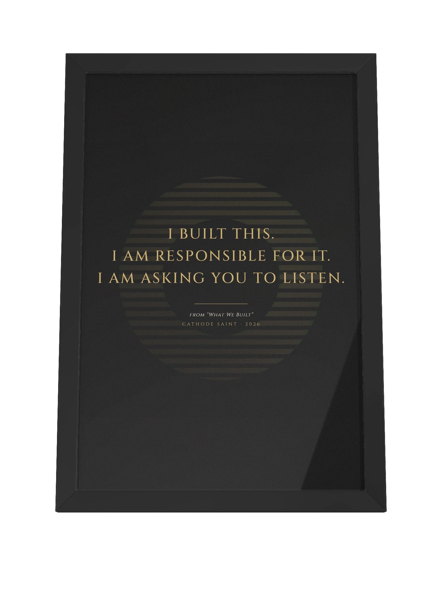 "What We Built" Broadside Print - Framed (Companion Essay) product image (4)