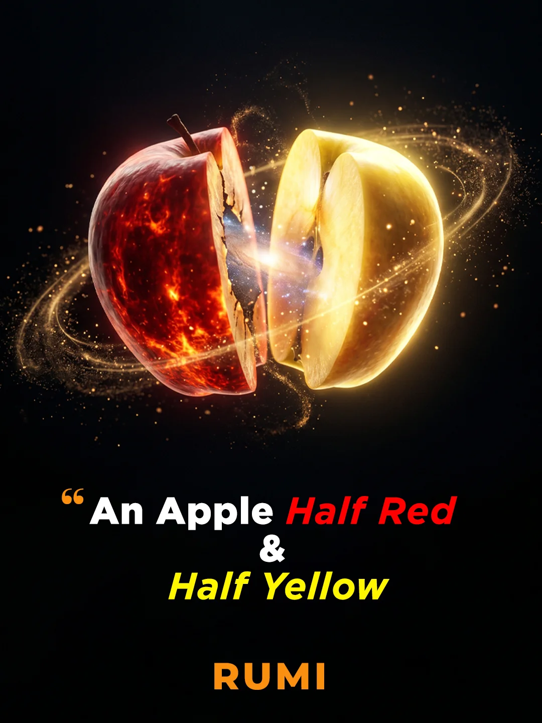 An apple half red and half yellow product image (1)