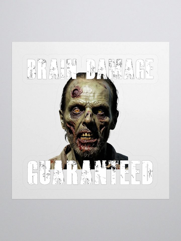 BRAIN DAMAGE GUARANTEED - Kiss Cut Stickers product image (1)